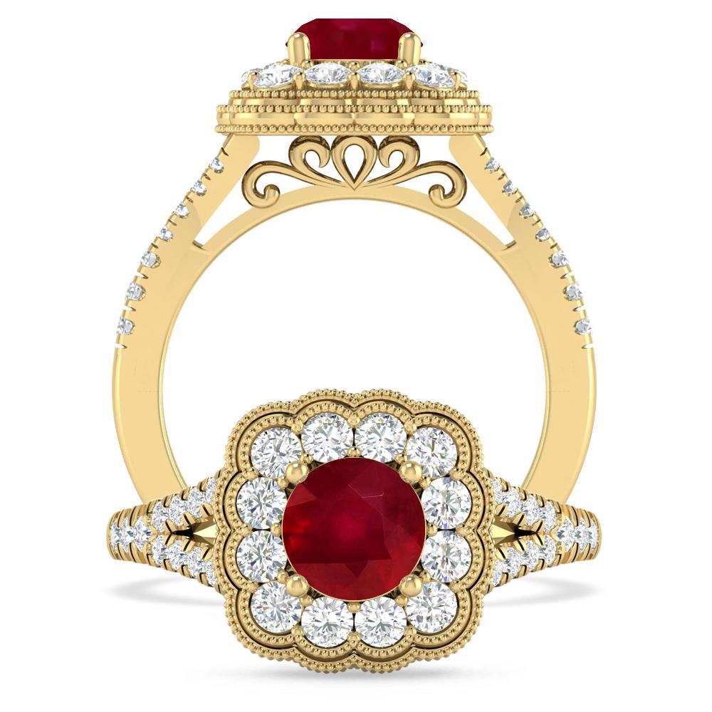 Yellow Gold - Ruby