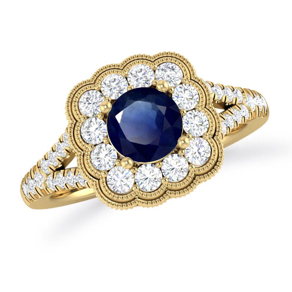 Yellow Gold - Sapphire