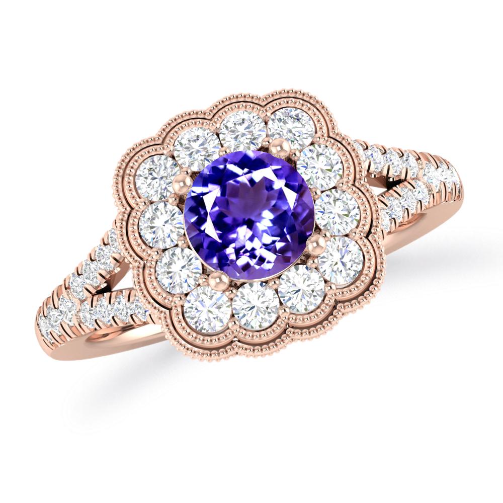 Rose Gold - Tanzanite