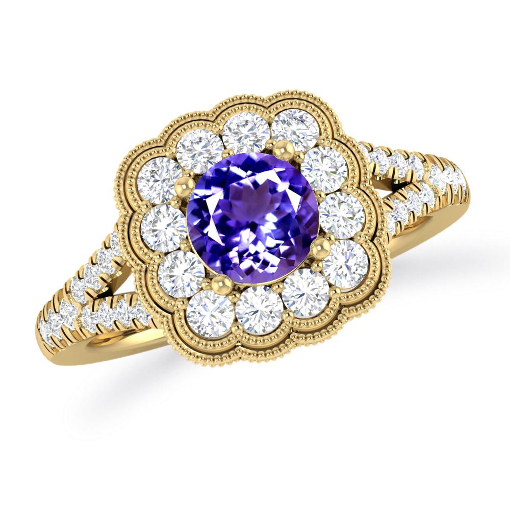 Yellow Gold - Tanzanite