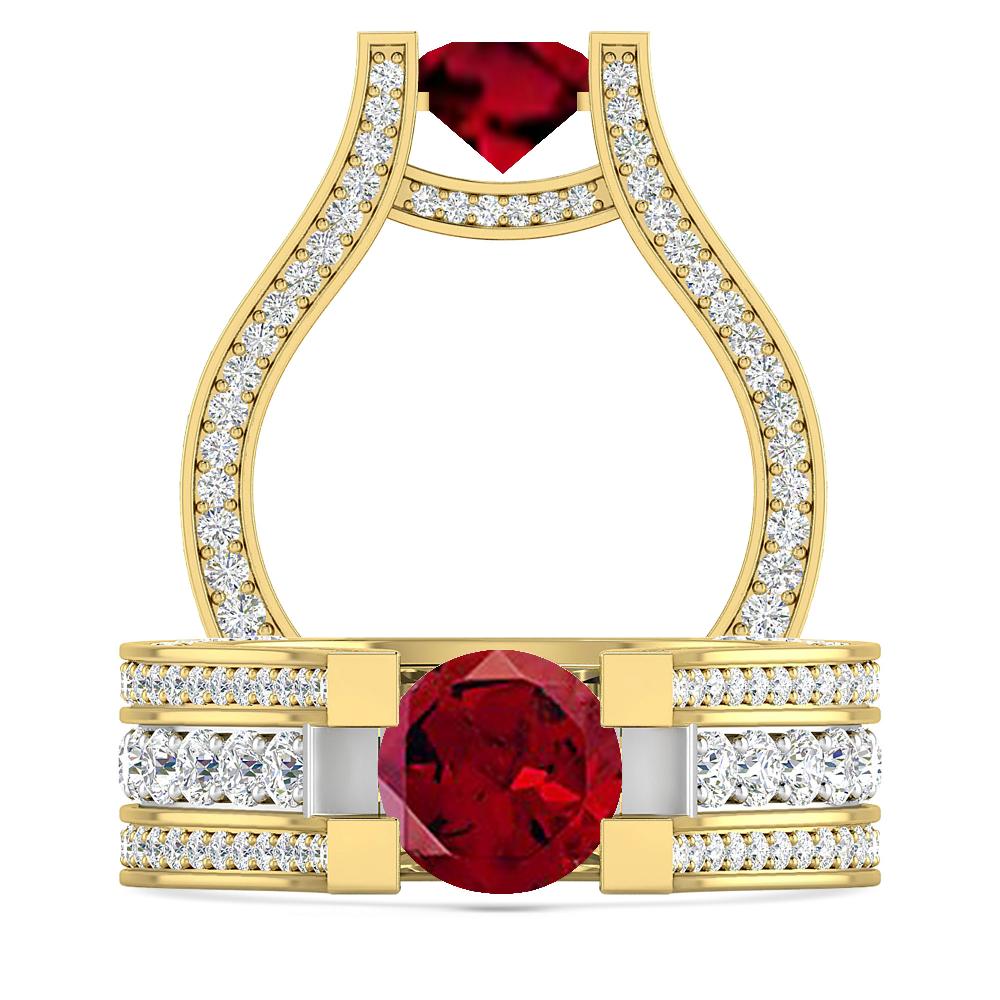 Yellow Gold - Garnet