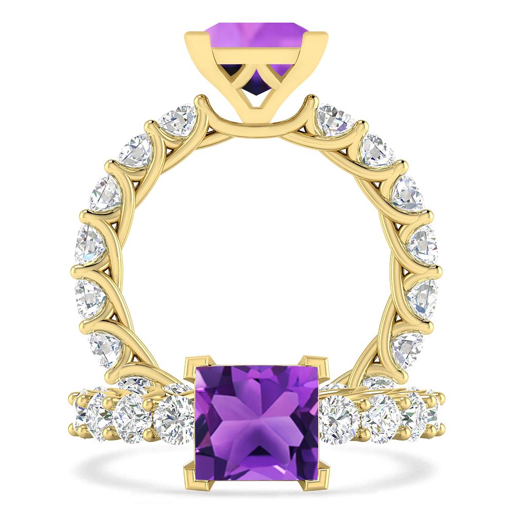 Yellow Gold - Amethyst