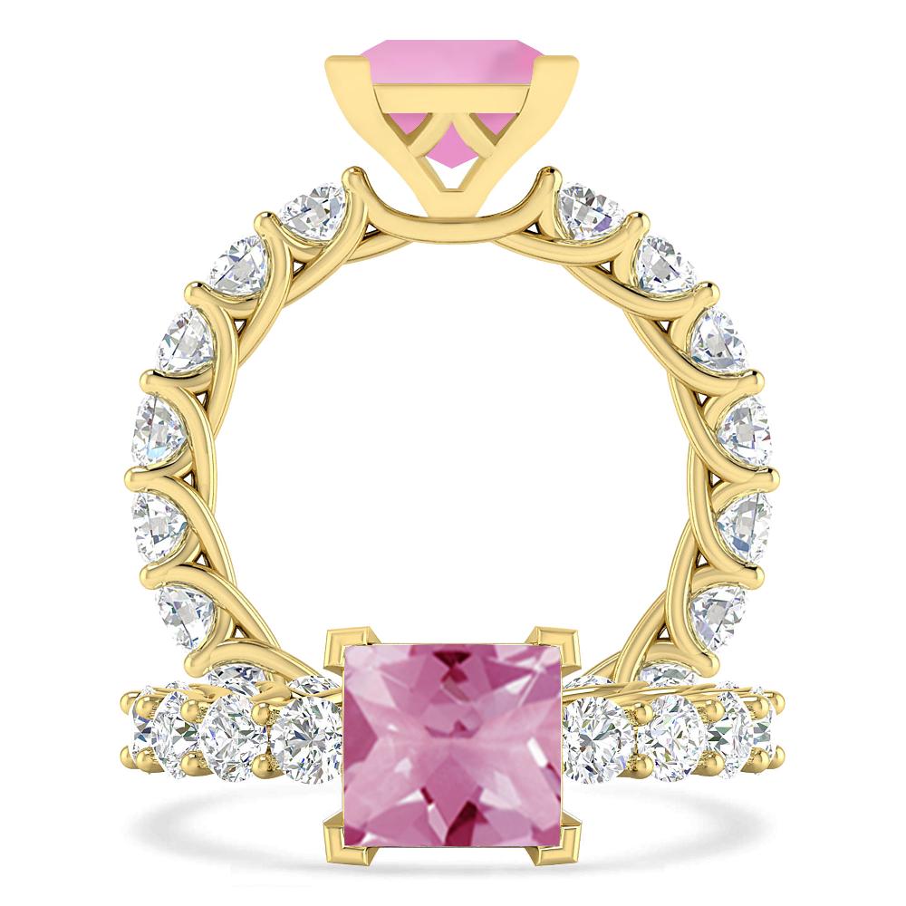 Yellow Gold - Pink Tourmaline