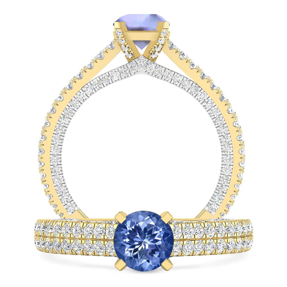 Yellow Gold - Tanzanite