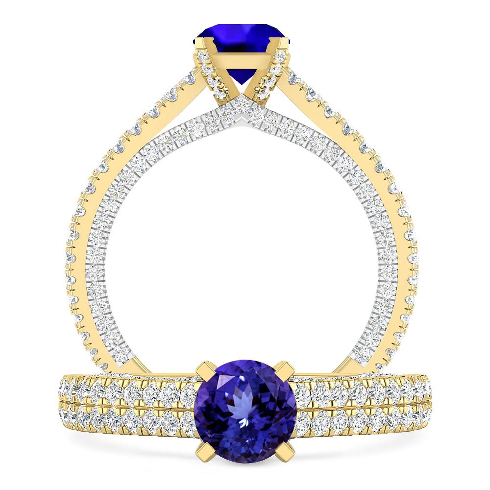 Yellow Gold - Tanzanite