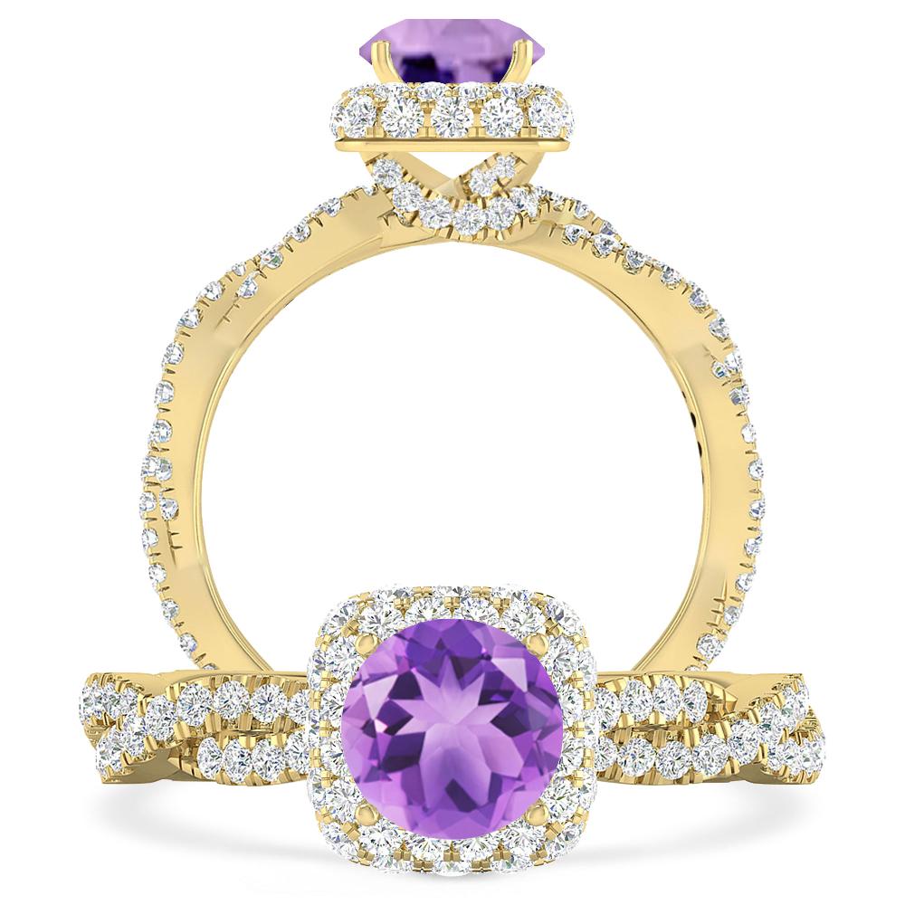Yellow Gold - Amethyst