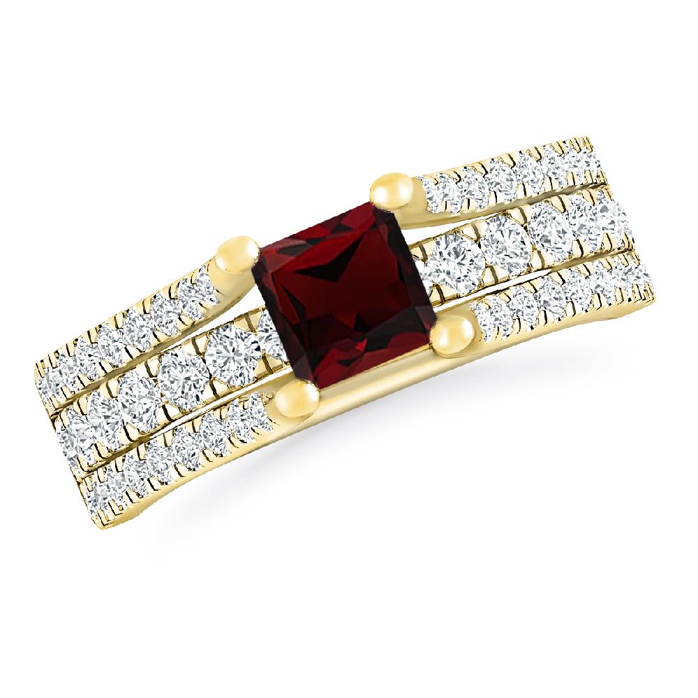 Yellow Gold - Garnet