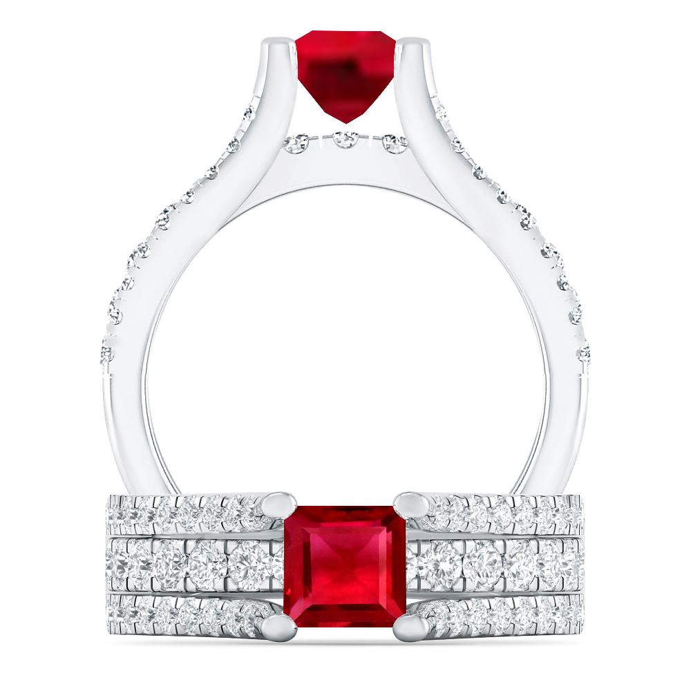 White Gold - Ruby