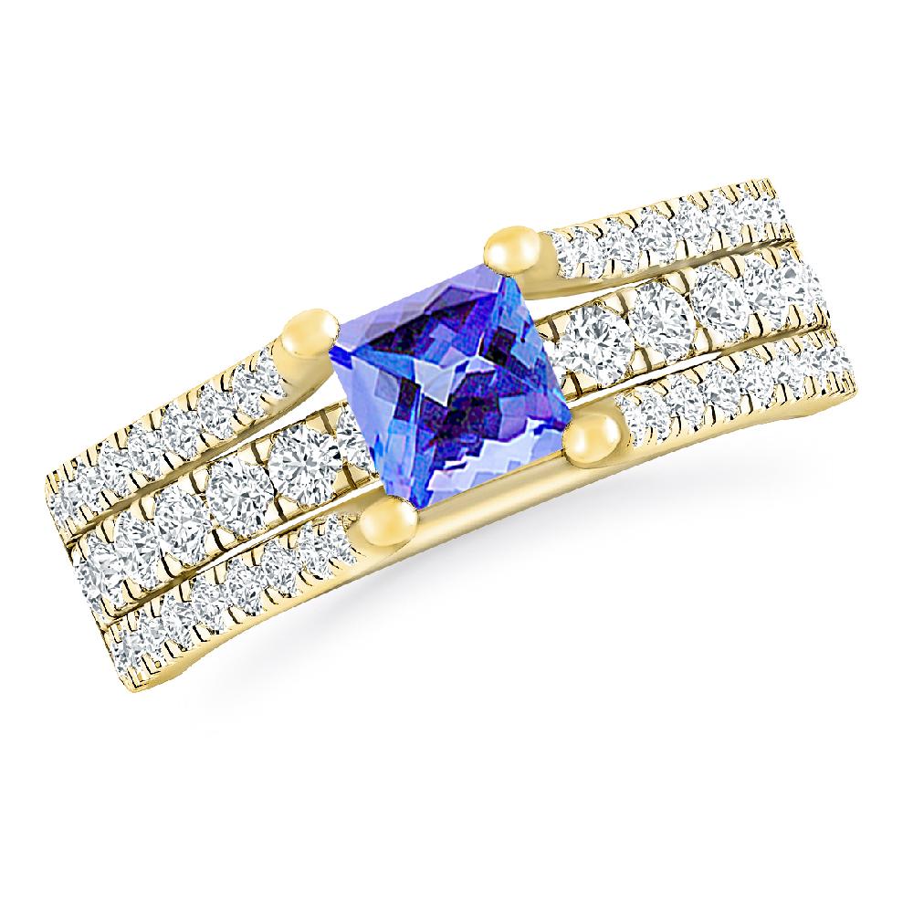 Yellow Gold - Tanzanite