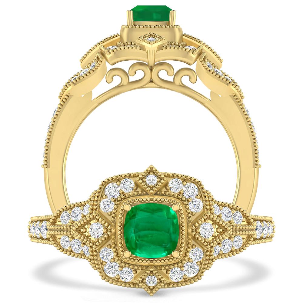 Yellow Gold - Emerald