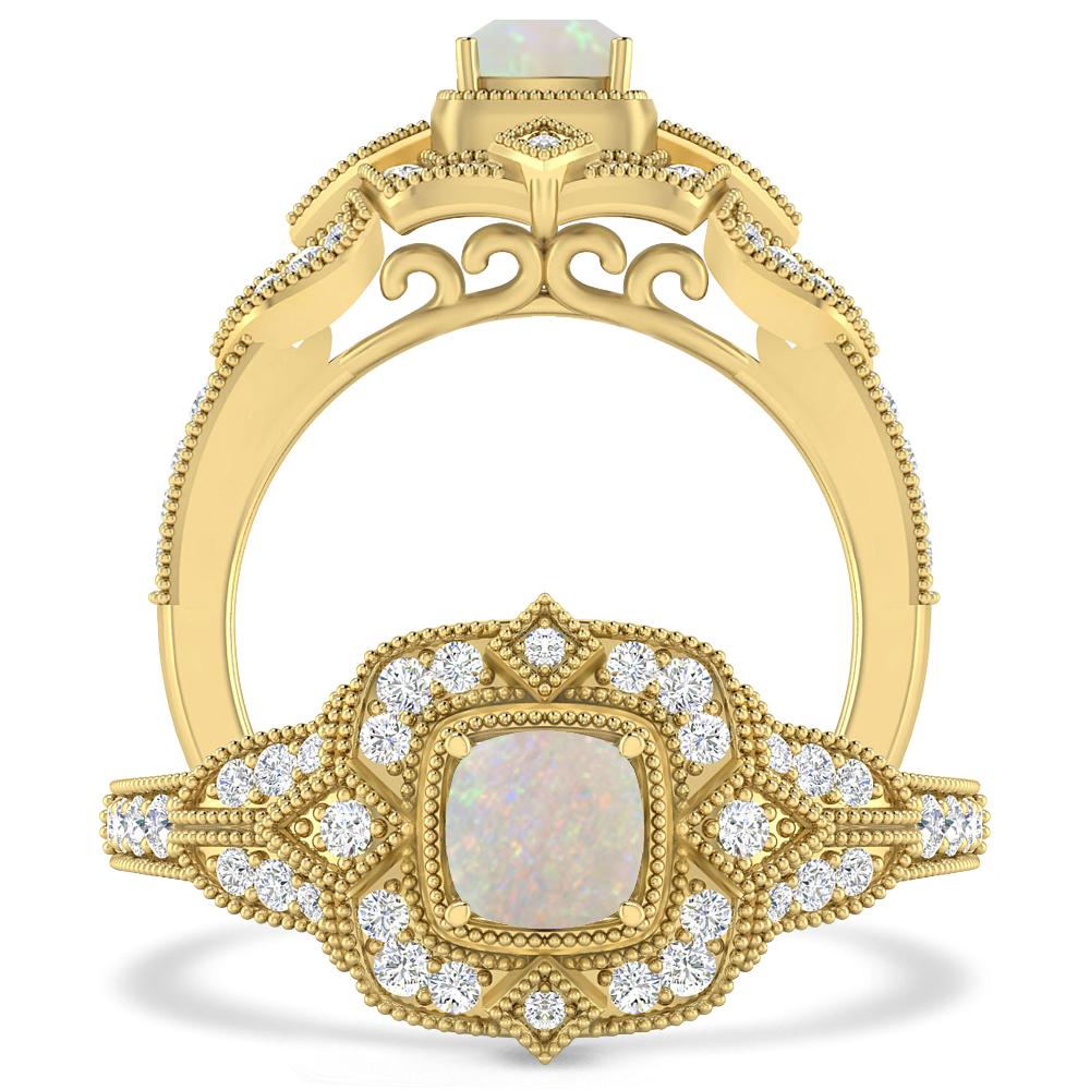 Yellow Gold - Opal