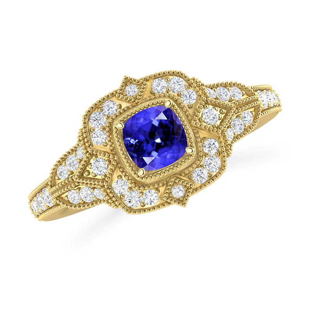 Yellow Gold - Tanzanite