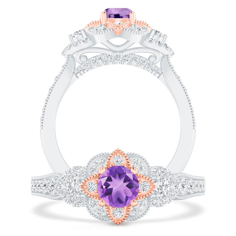 White Gold - Amethyst
