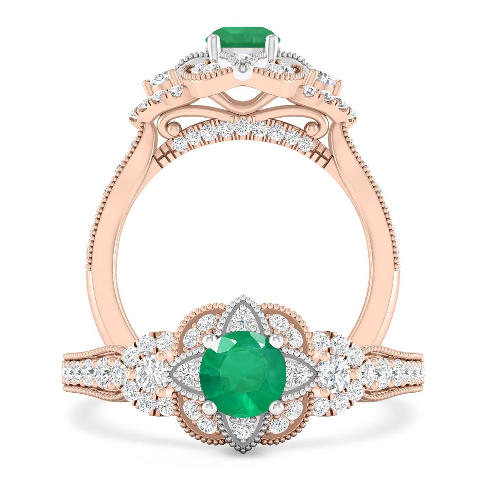 Rose Gold - Emerald