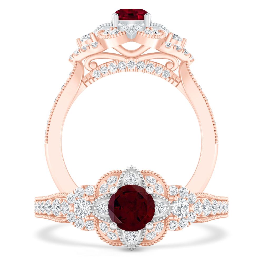 Rose Gold - Garnet
