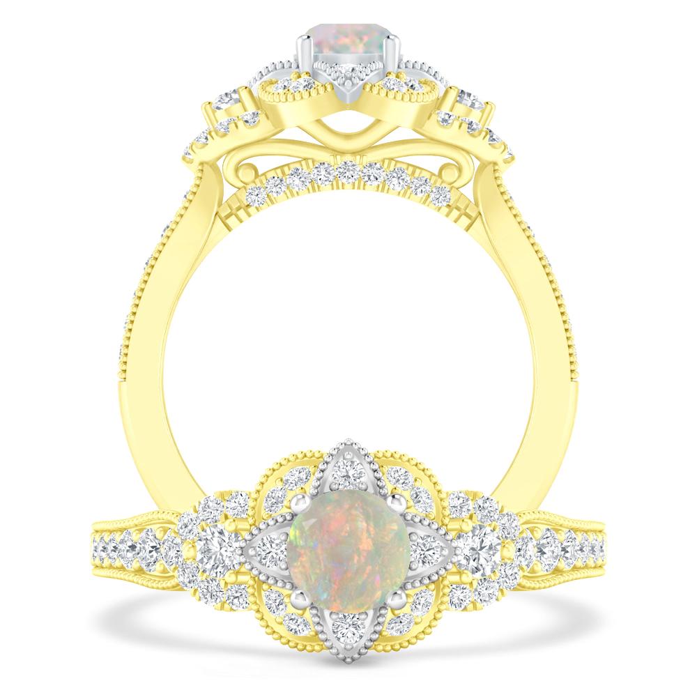 Yellow Gold - Opal