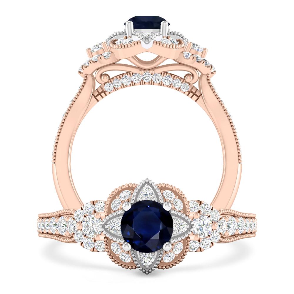 Rose Gold - Sapphire