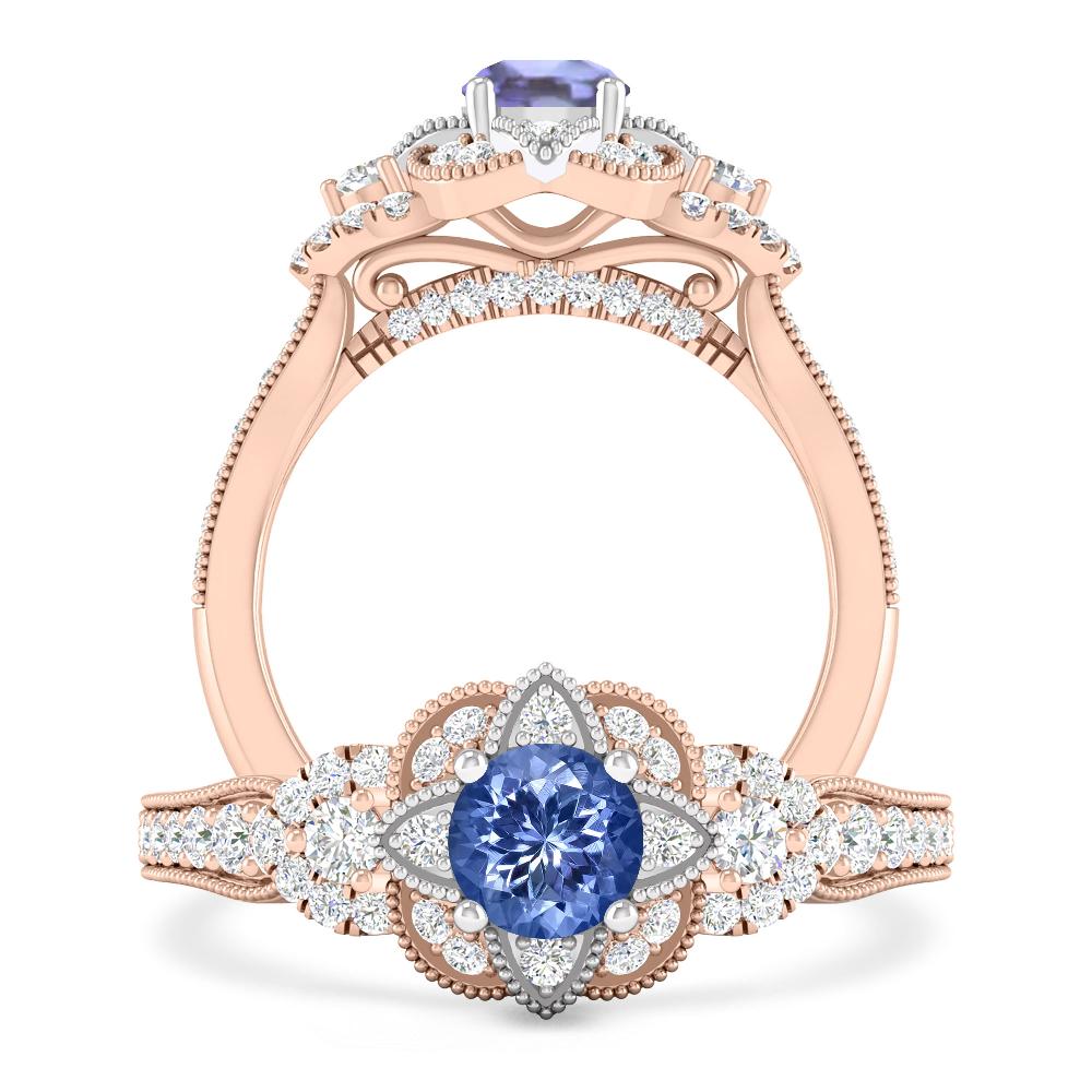 Rose Gold - Tanzanite