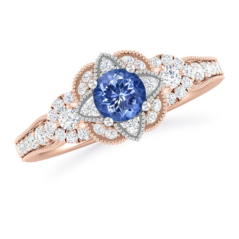 Rose Gold - Tanzanite