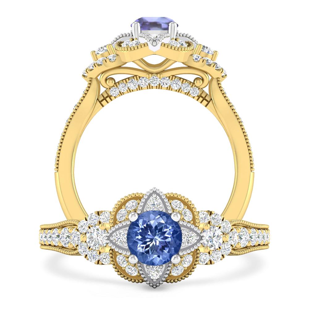 Yellow Gold - Tanzanite