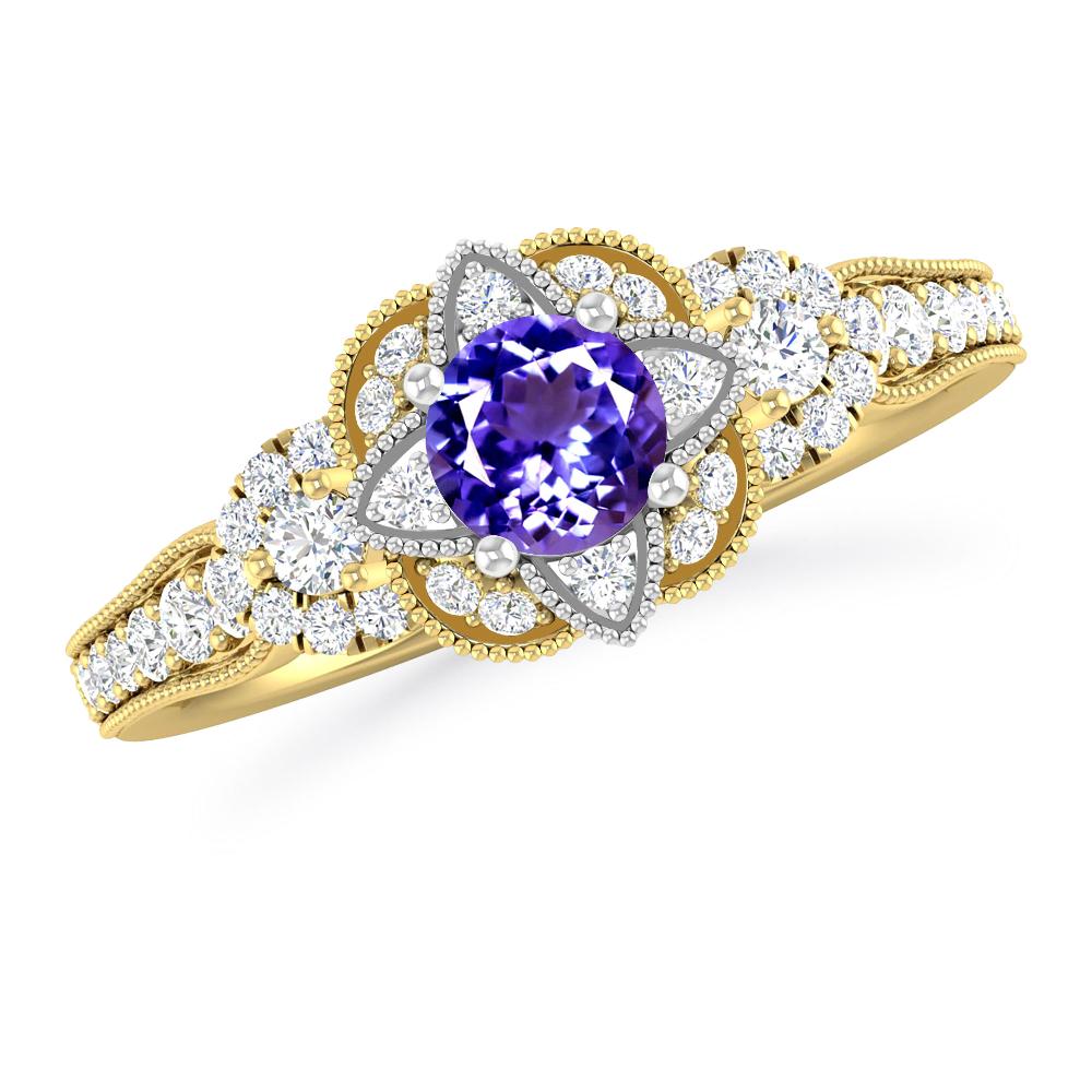 Yellow Gold - Tanzanite