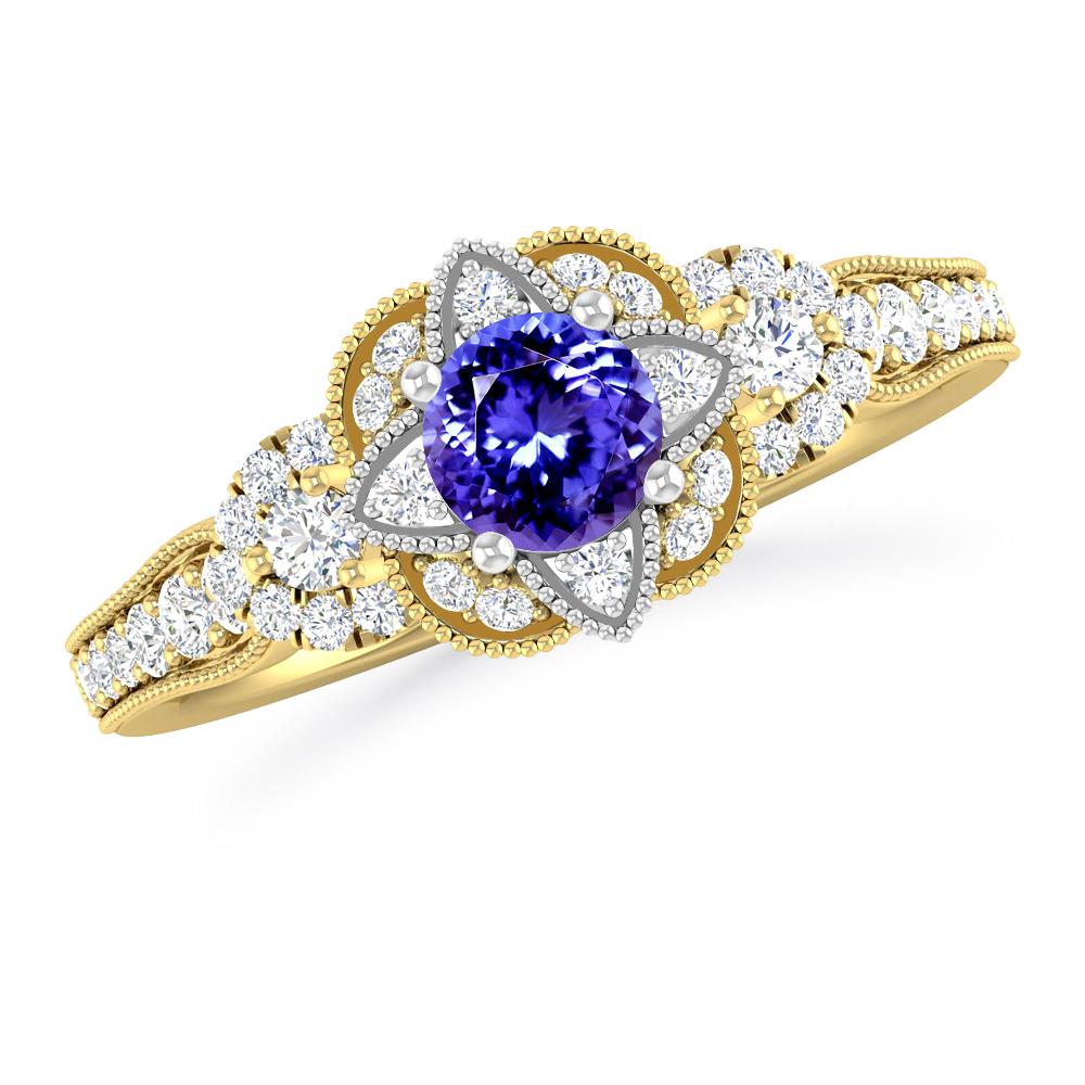 Yellow Gold - Tanzanite