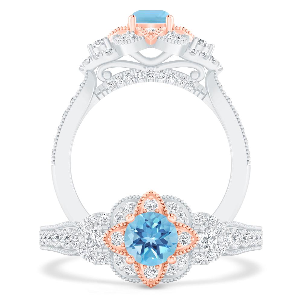 White Gold - Blue Topaz
