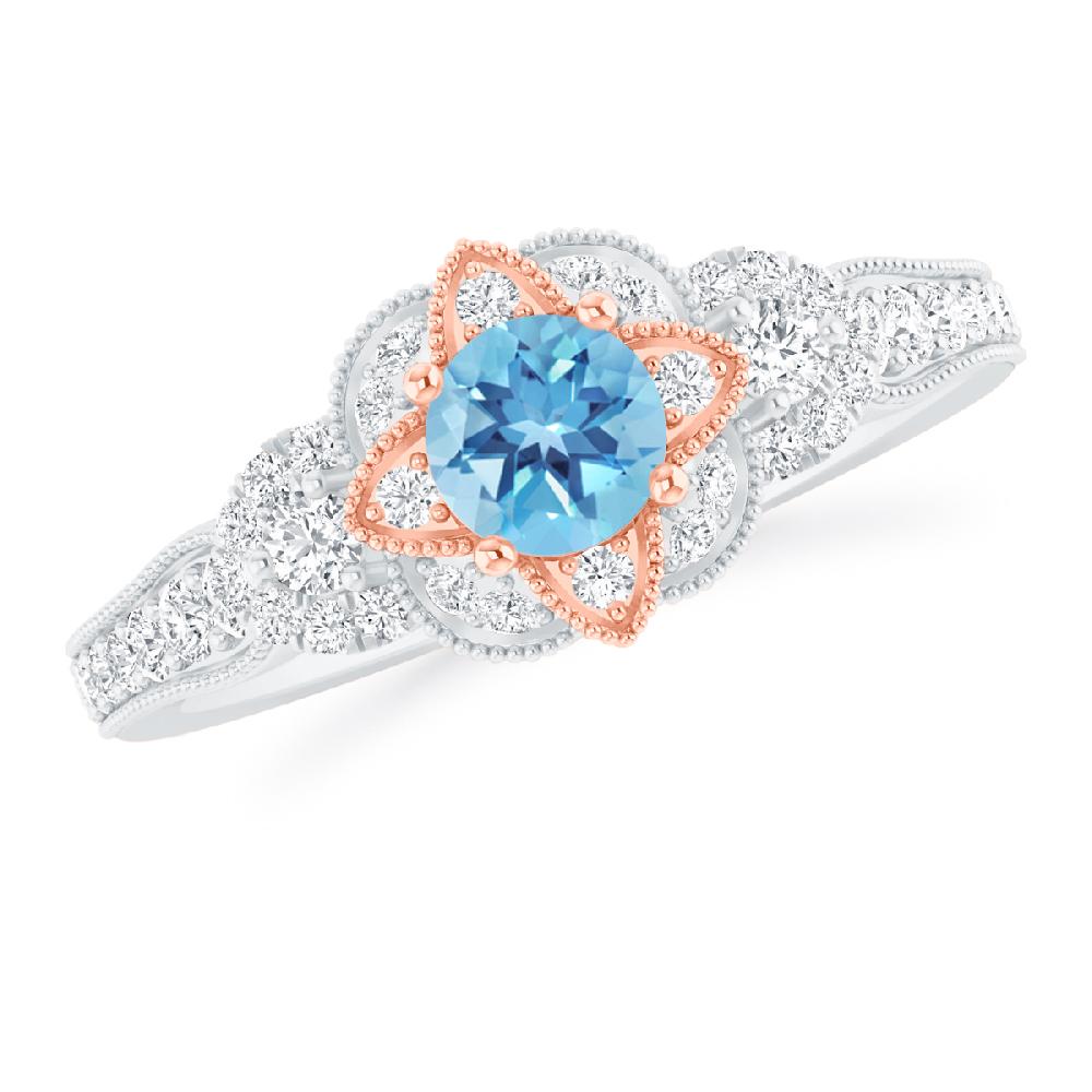 White Gold - Blue Topaz