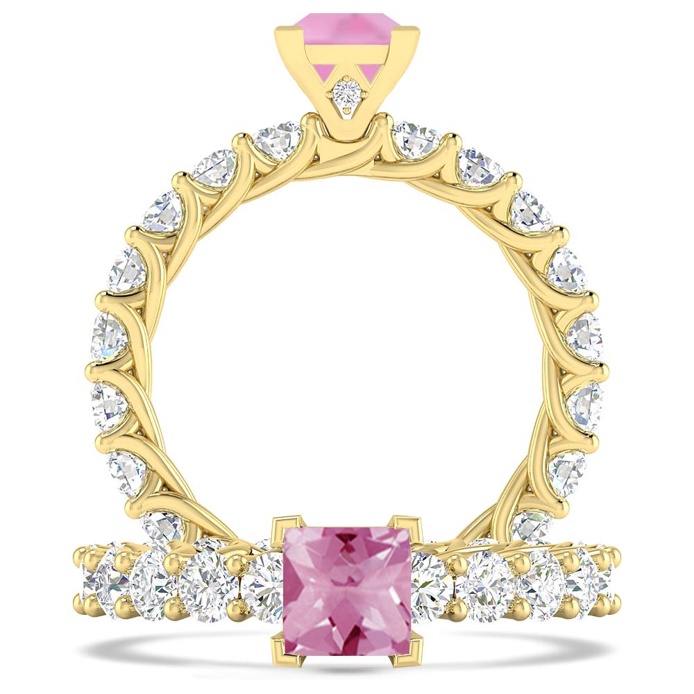 Yellow Gold - Pink Tourmaline