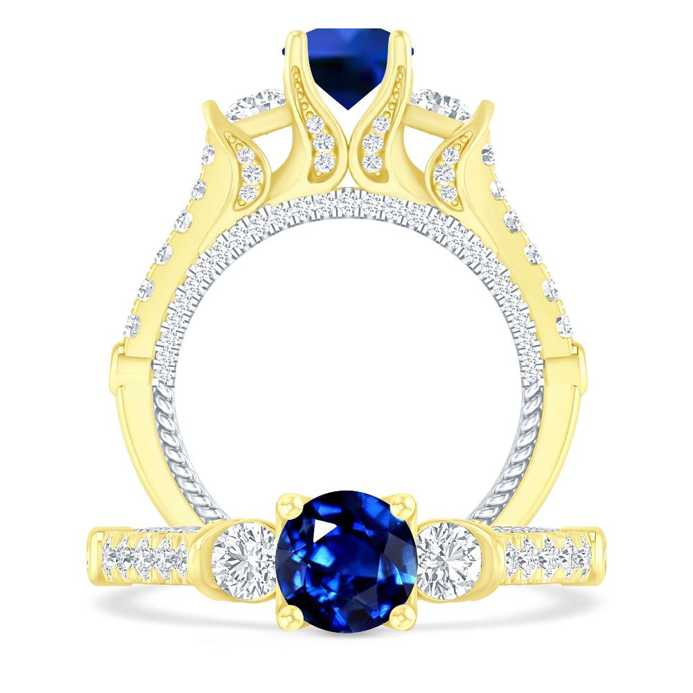 Yellow Gold - Sapphire