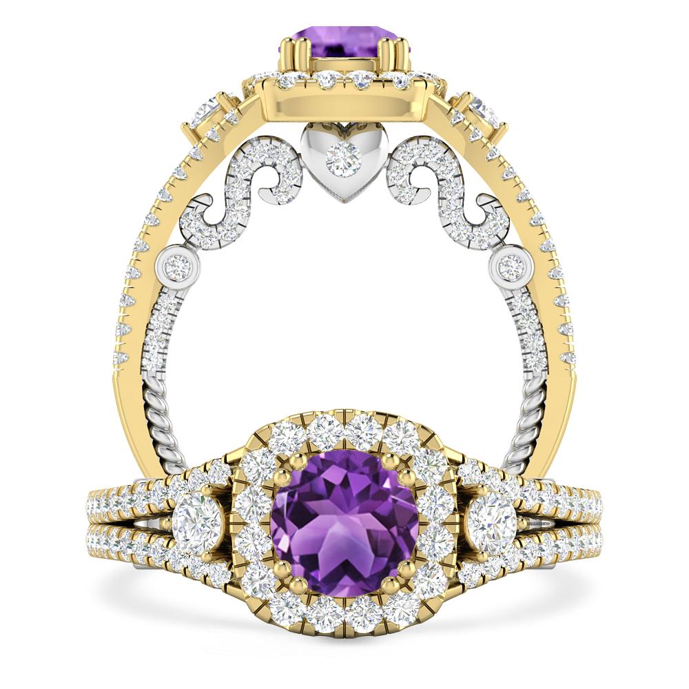 Yellow Gold - Amethyst