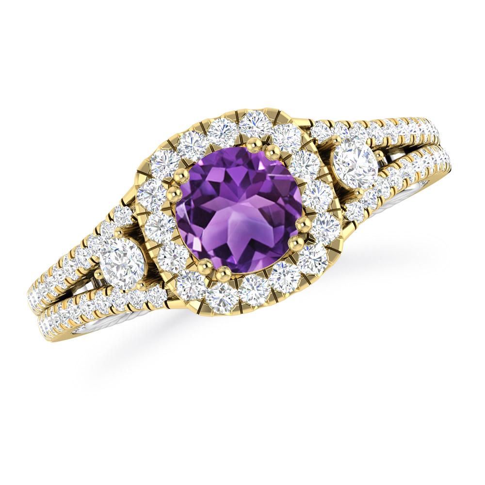 Yellow Gold - Amethyst