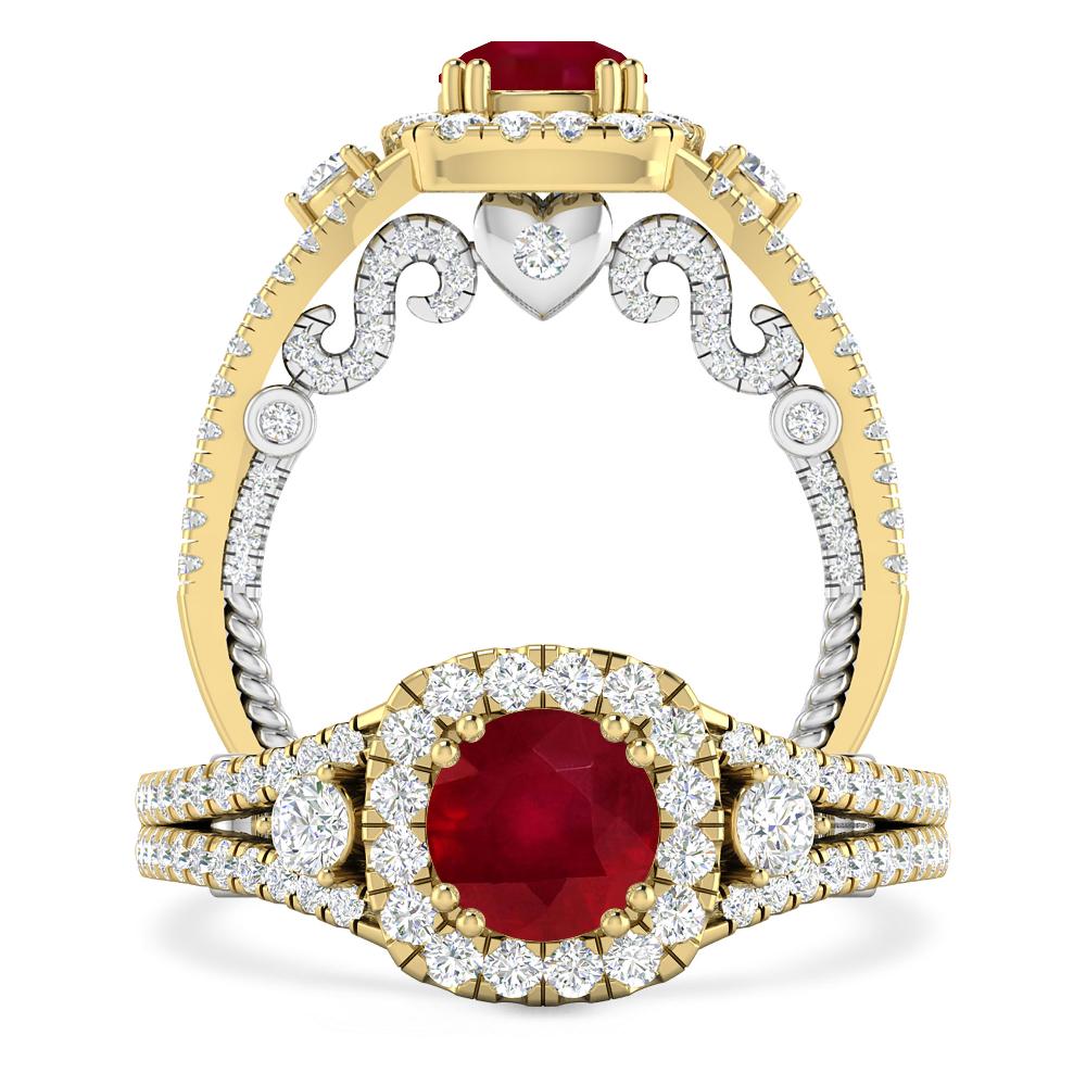Yellow Gold - Ruby