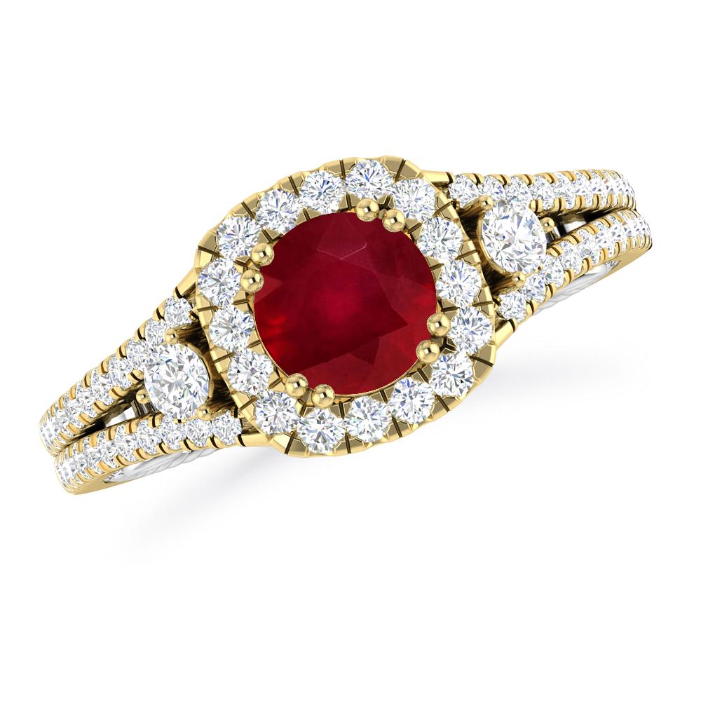 Yellow Gold - Ruby