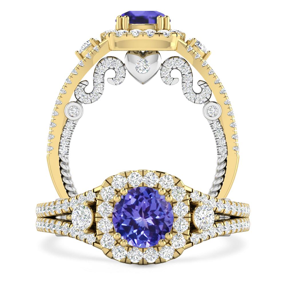 Yellow Gold - Tanzanite
