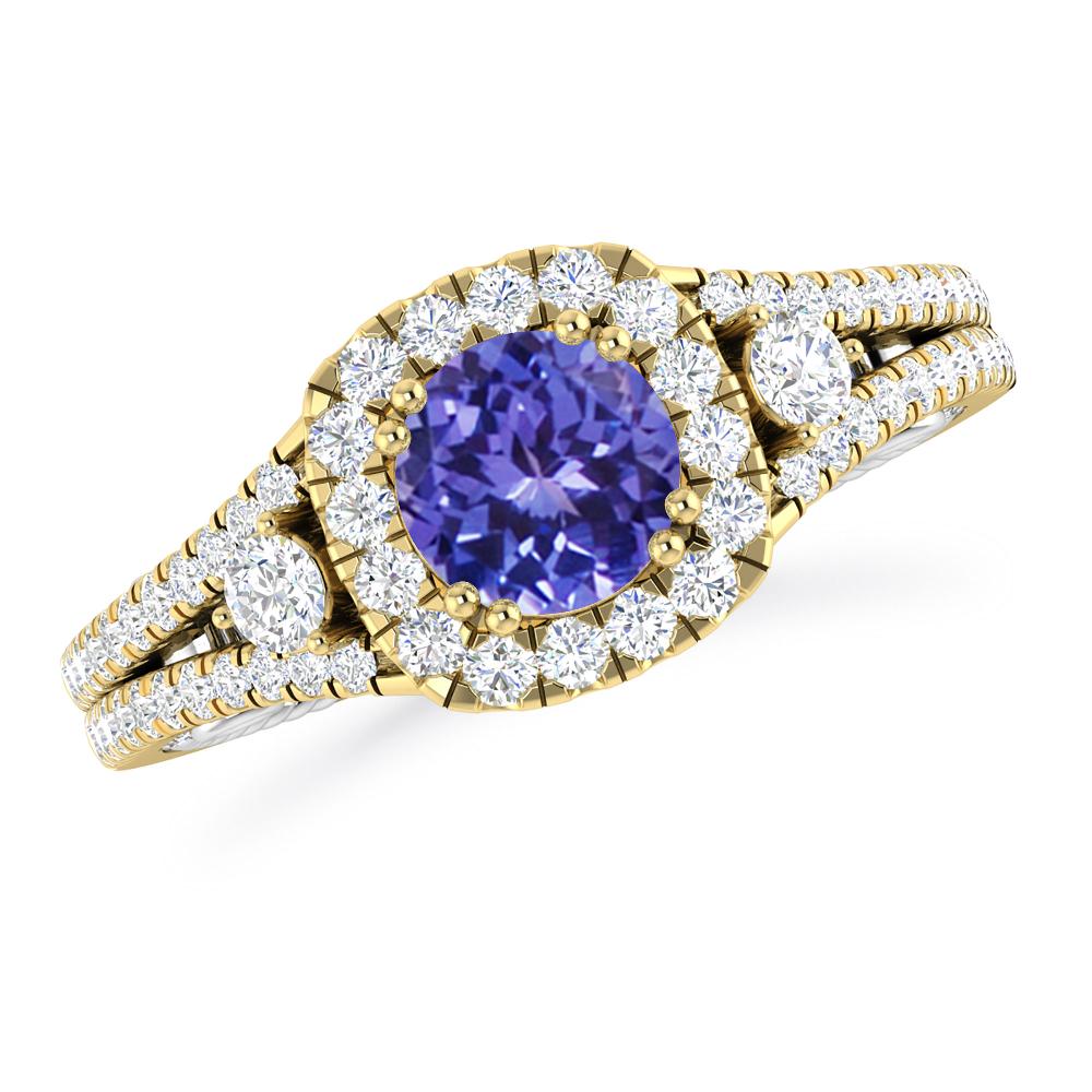 Yellow Gold - Tanzanite