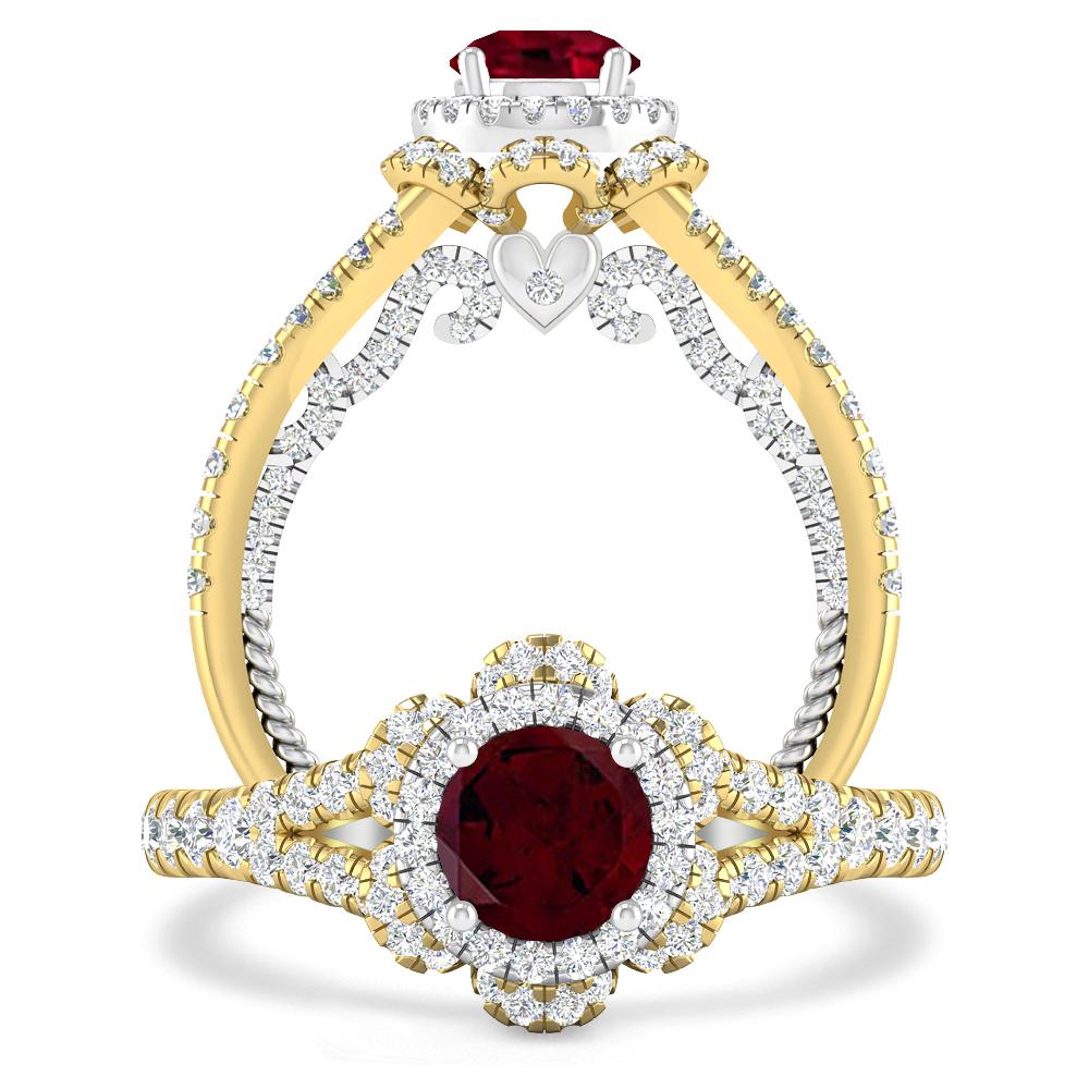 Yellow Gold - Garnet