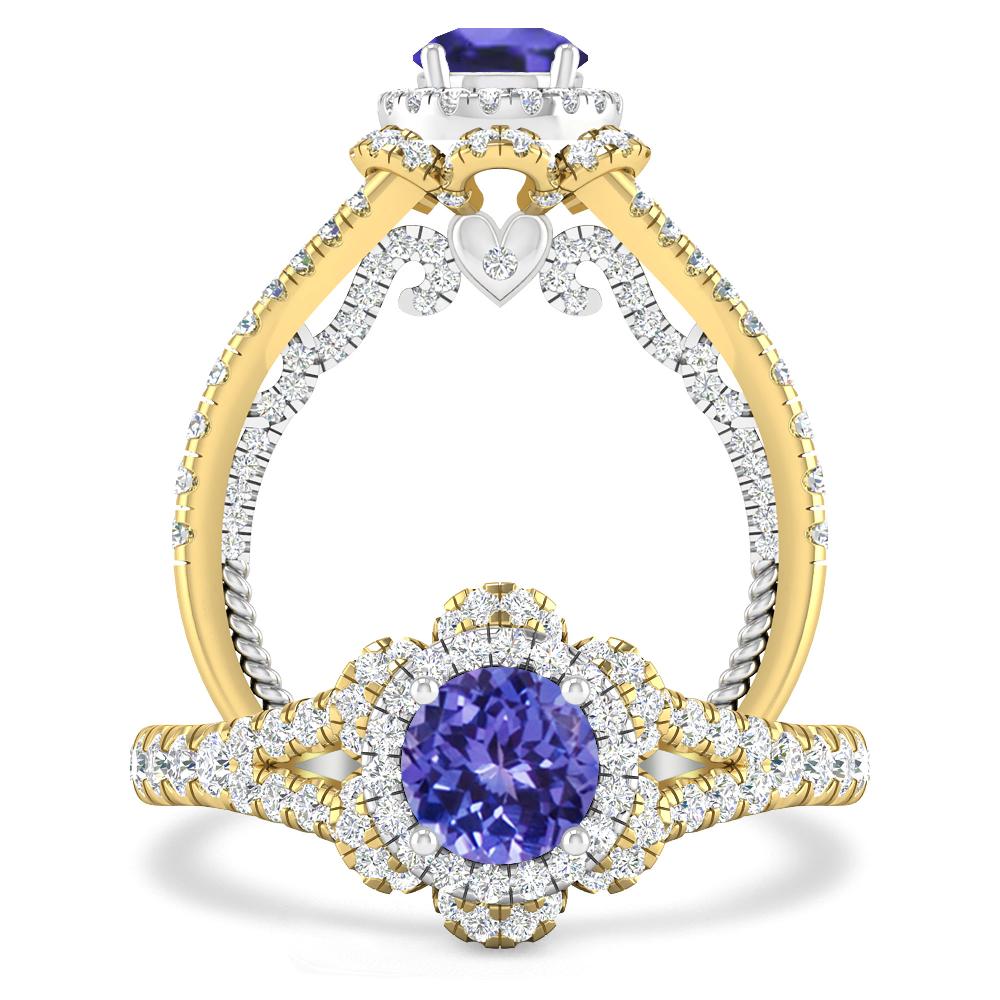 Yellow Gold - Tanzanite