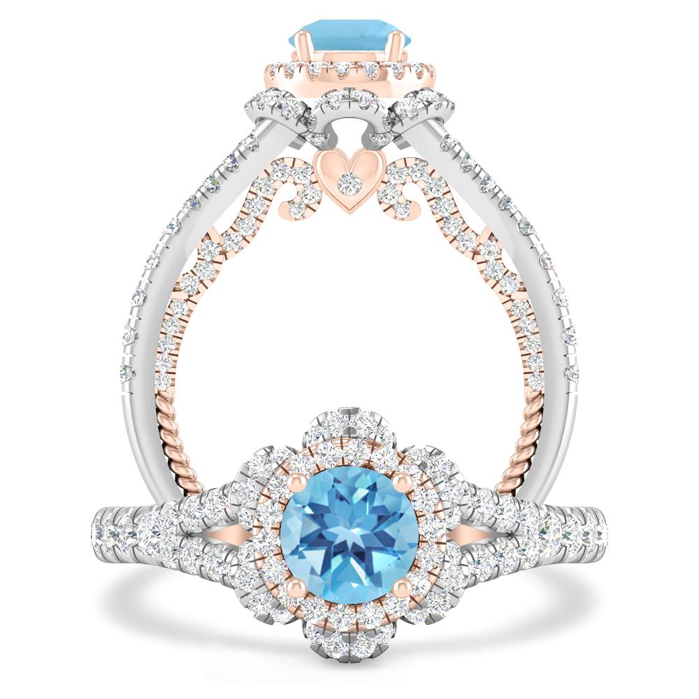 White Gold - Blue Topaz