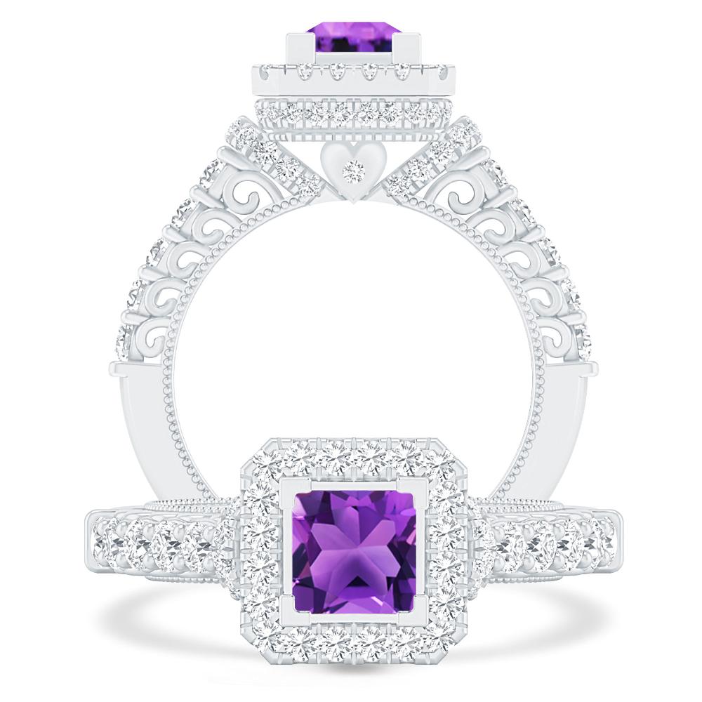 White Gold - Amethyst