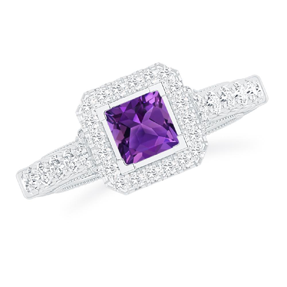 White Gold - Amethyst