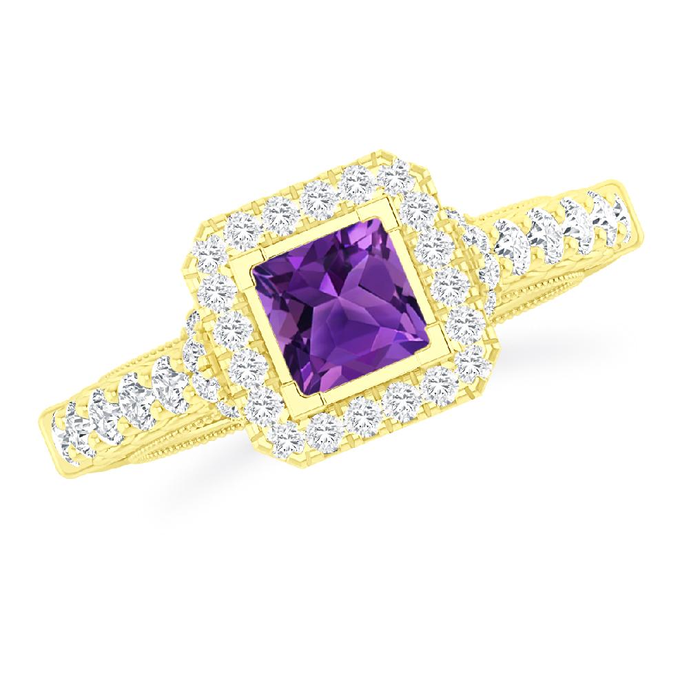 Yellow Gold - Amethyst