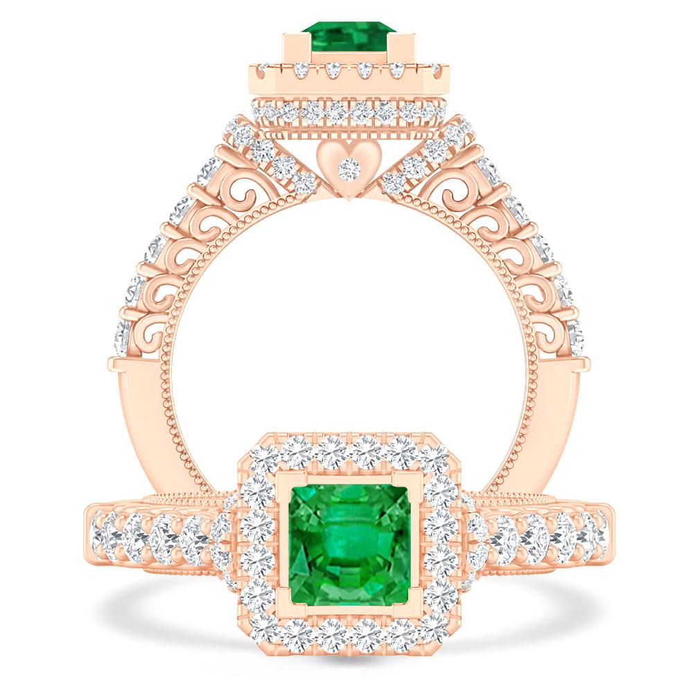 Rose Gold - Emerald