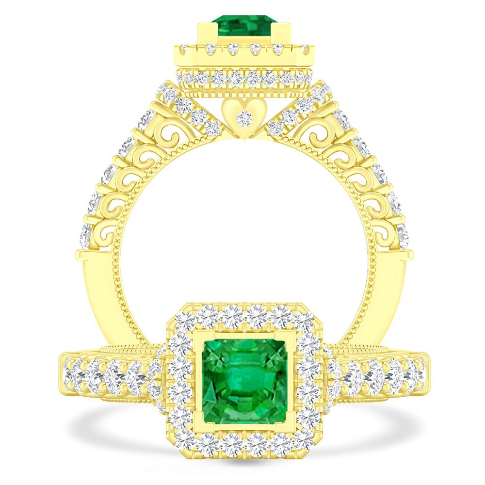 Yellow Gold - Emerald