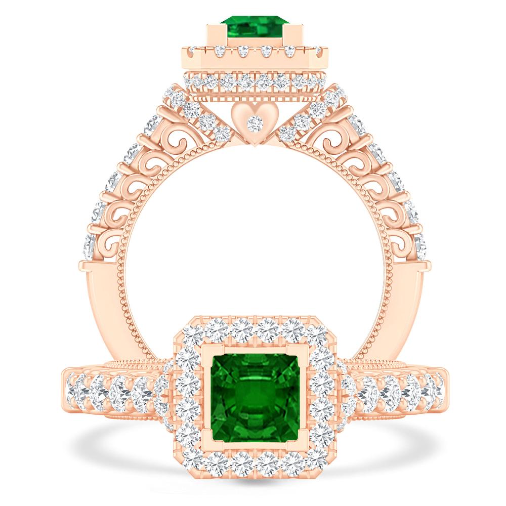 Rose Gold - Emerald