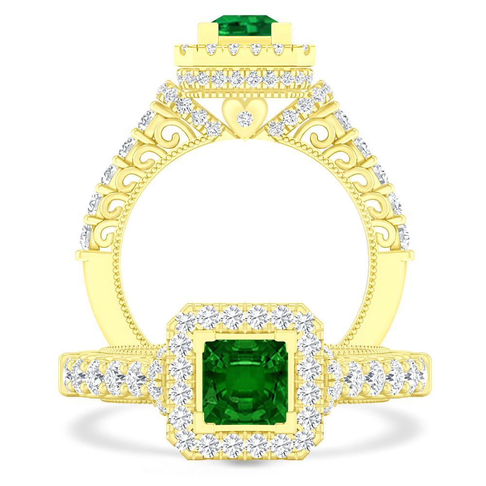 Yellow Gold - Emerald