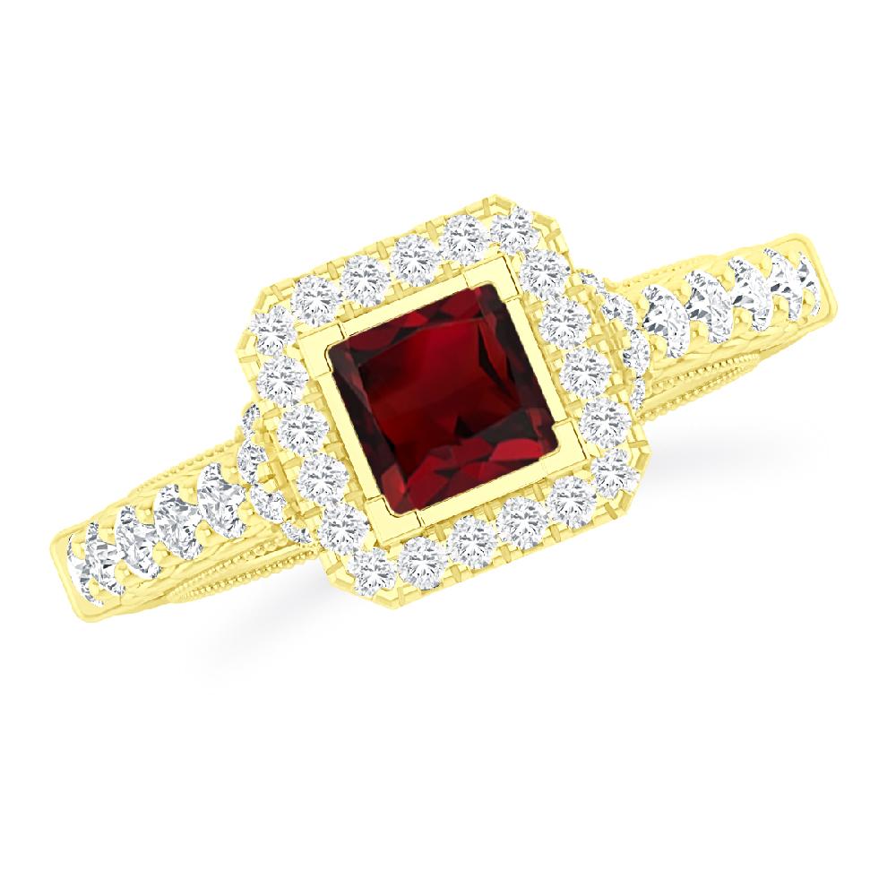 Yellow Gold - Garnet