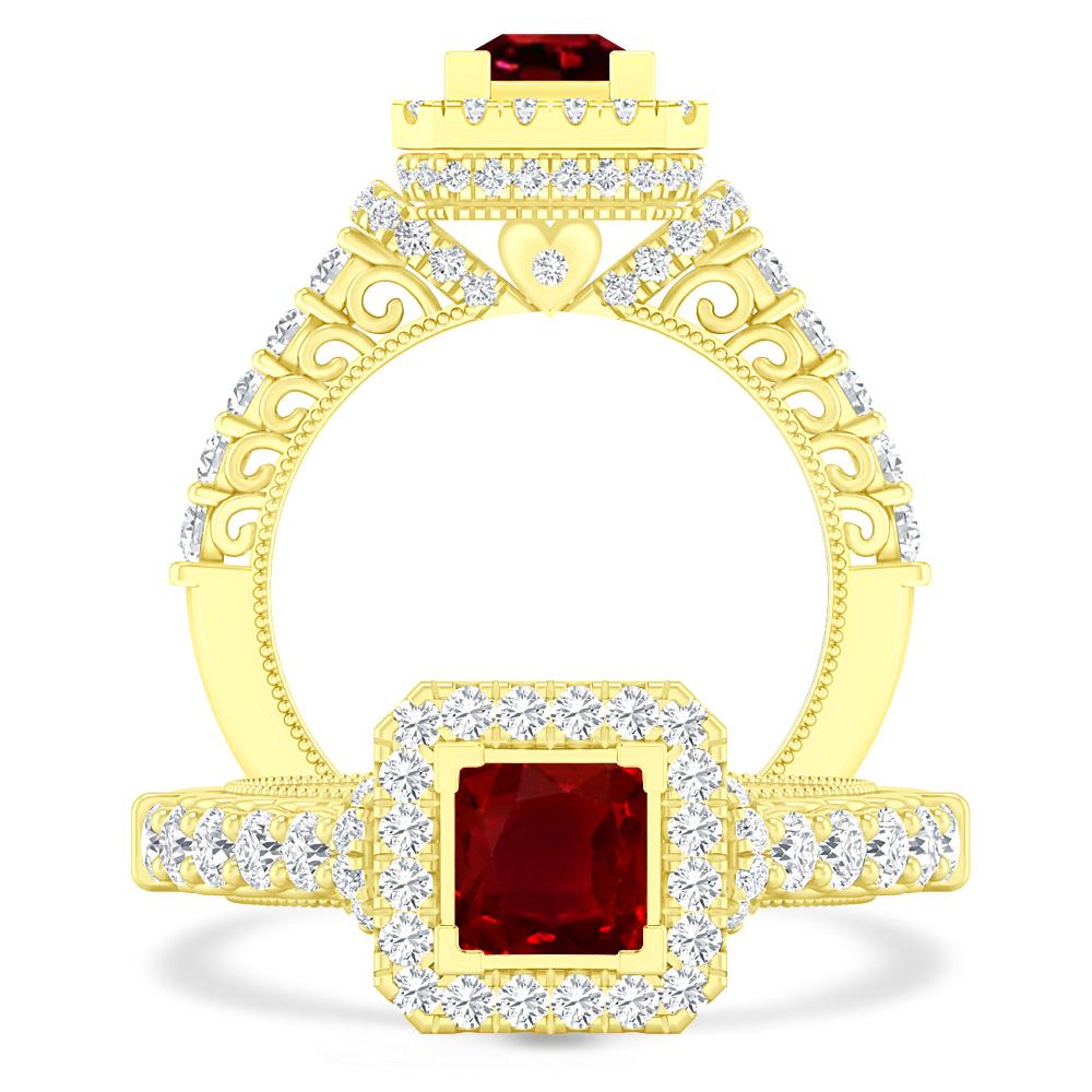 Yellow Gold - Ruby