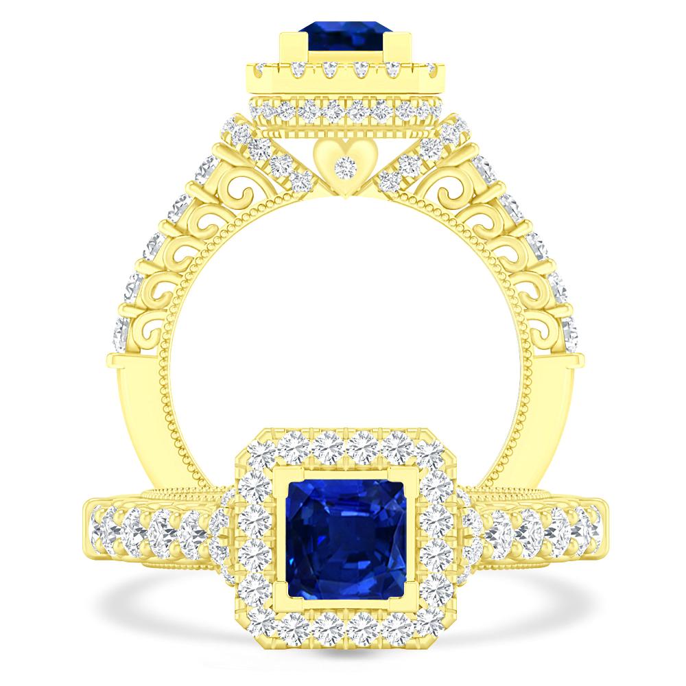 Yellow Gold - Sapphire