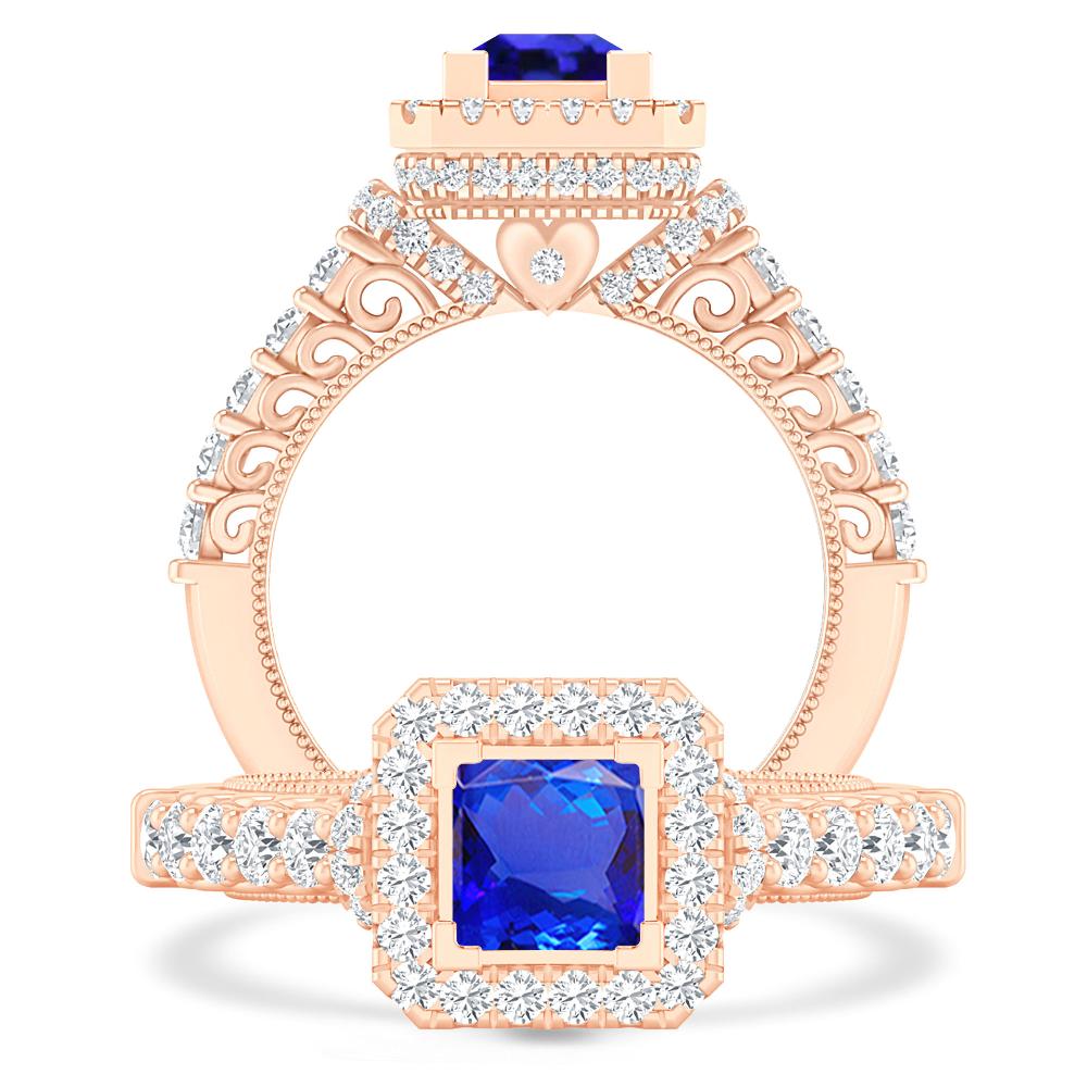 Rose Gold - Tanzanite